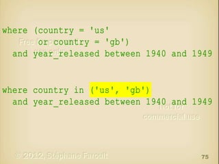 where (country = 'us'
or country = 'gb')
and year_released between 1940 and 1949

where country in ('us', 'gb')
and year_released between 1940 and 1949

75

 