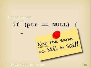 if (ptr == NULL) {
…

85

 