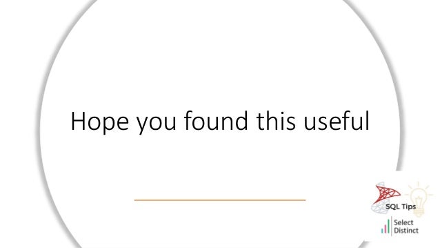 Hope you found this useful
 