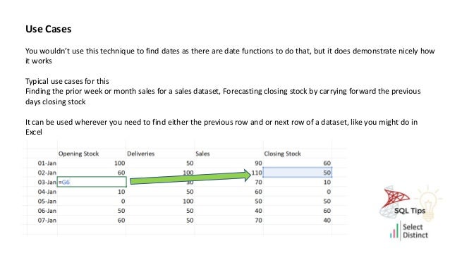 Sql tips lead and lag | PPTX
