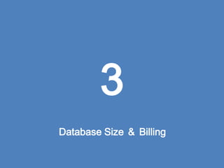 3Database Size＆Billing