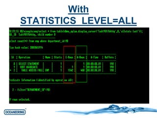 With 
STATISTICS_LEVEL=ALL 
 