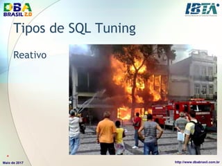 Tipos de SQL Tuning
Reativo
*
 
