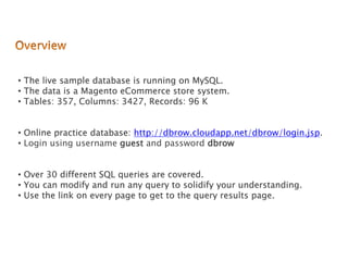 Tutorial Learn Sql With Live Online Database