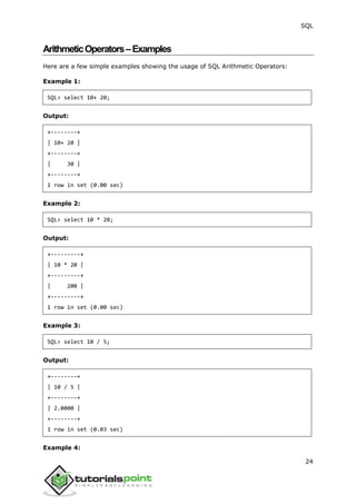 Sql tutorial | PDF