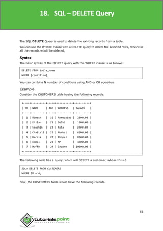 Sql tutorial | PDF