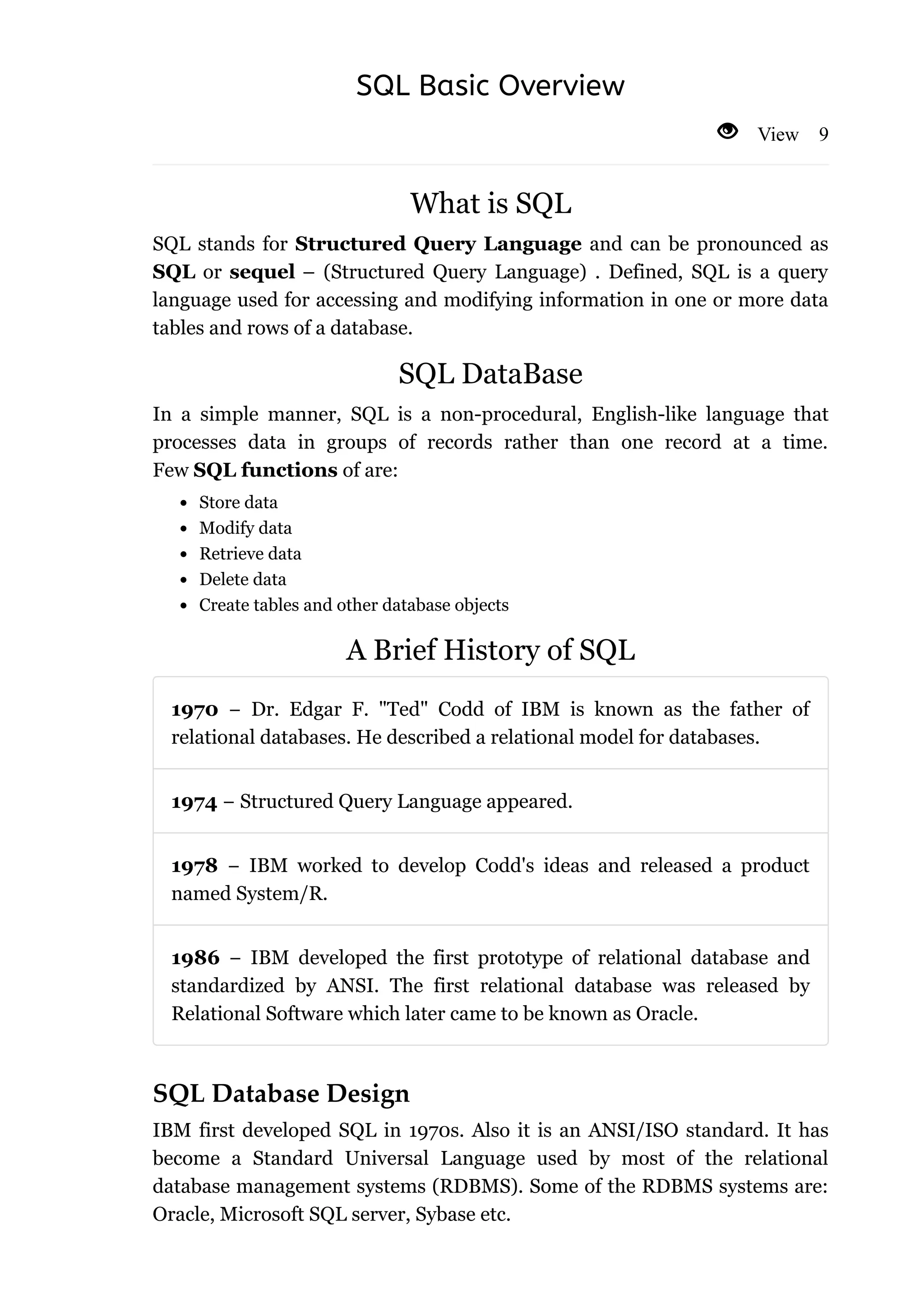 Sql tutorial | PDF