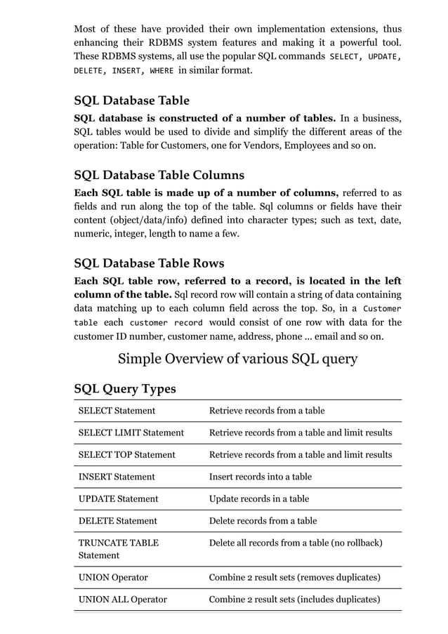 Sql tutorial | PDF
