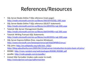 this is sql_tutorial and introduction to sql | PPTX