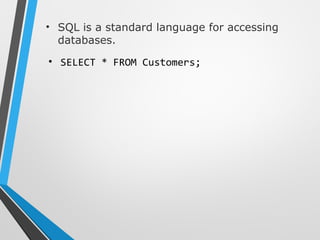 Sql Tutorials | PPT
