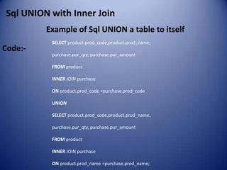 SQL UNION | PPTX