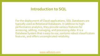 SQL vs MongoDB | PPT