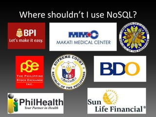 Where shouldn’t I use NoSQL?
 