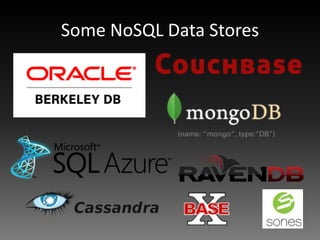 Some NoSQL Data Stores
 