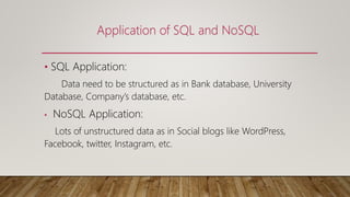 Sql vs no sql | PPTX