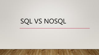 Sql vs no sql | PPT