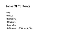 SQL vs NoSQL | PPT