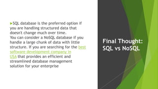 SQL VS NoSQL | PPTX