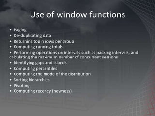 SQL Windowing | PPT