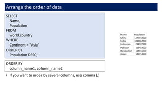 SQL Workshop Slide | PDF