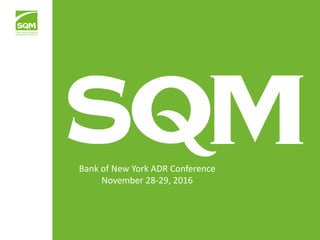 Bank of New York ADR Conference
November 28-29, 2016
 