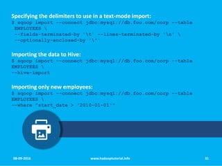 Sqoop Explanation with examples and syntax | PDF