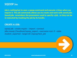 Sqoop Explanation with examples and syntax | PDF