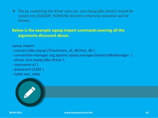 Sqoop Explanation with examples and syntax | PDF