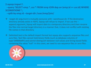 Sqoop Explanation with examples and syntax | PDF