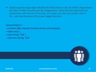 Sqoop Explanation with examples and syntax | PDF