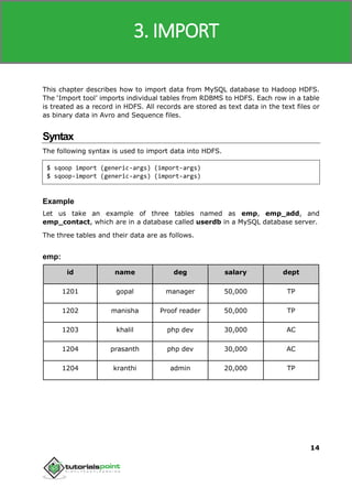 Sqoop tutorial | PDF