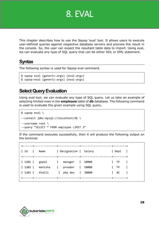 Sqoop tutorial | PDF