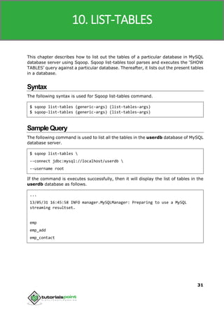 Sqoop tutorial | PDF
