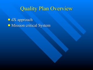 Software Quality Plan