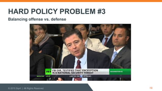 HARD POLICY PROBLEM #3
© 2015 Sqrrl | All Rights Reserved
Balancing offense vs. defense
19
 