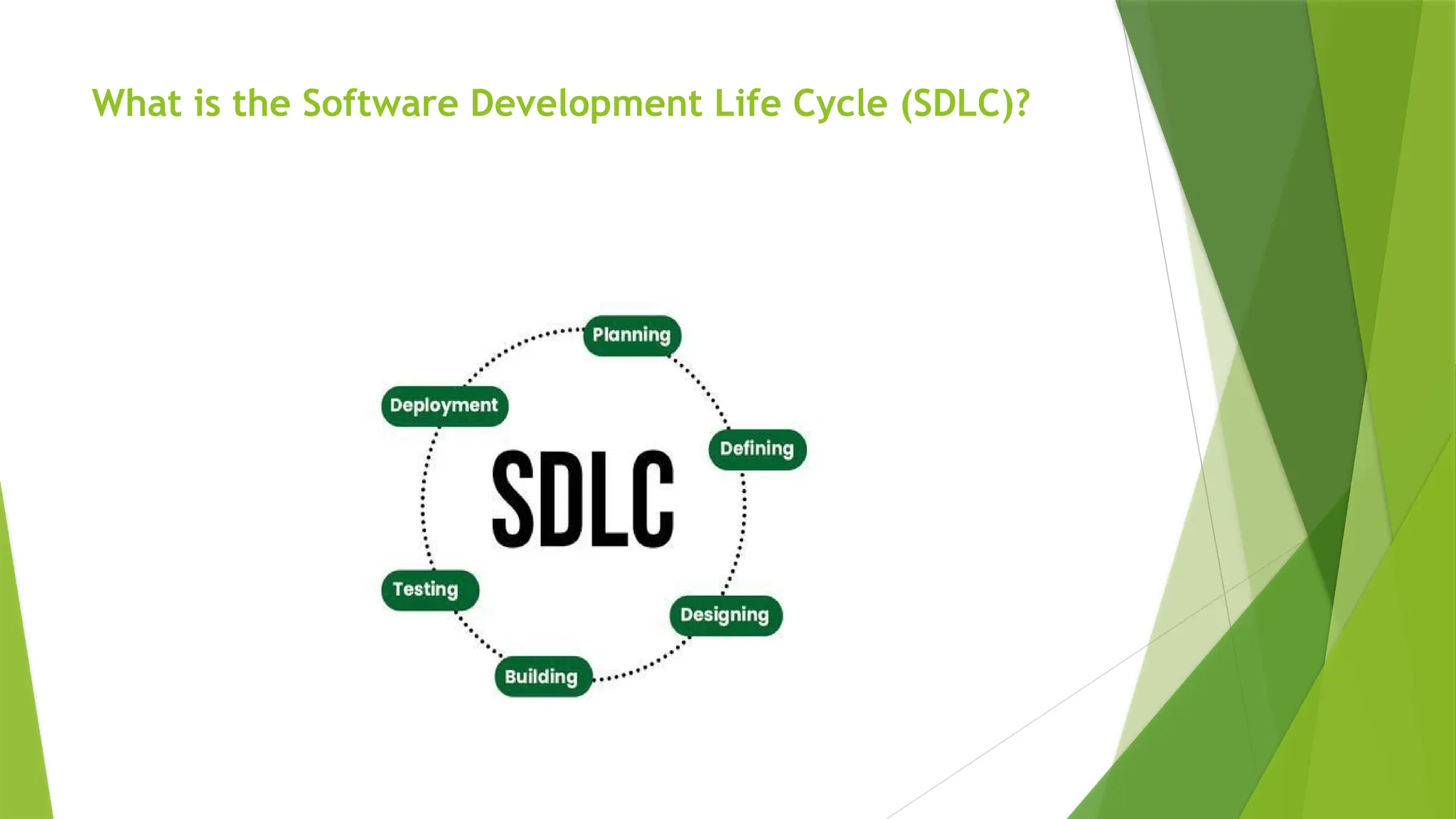 What is the Software Development Life Cycle (SDLC)?
 