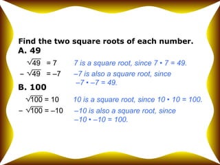 Square and square roots | PPT