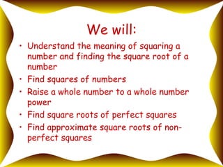 Square and sq root | PPT