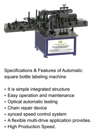 Square Component Labeling square bottle labeling machine | PDF