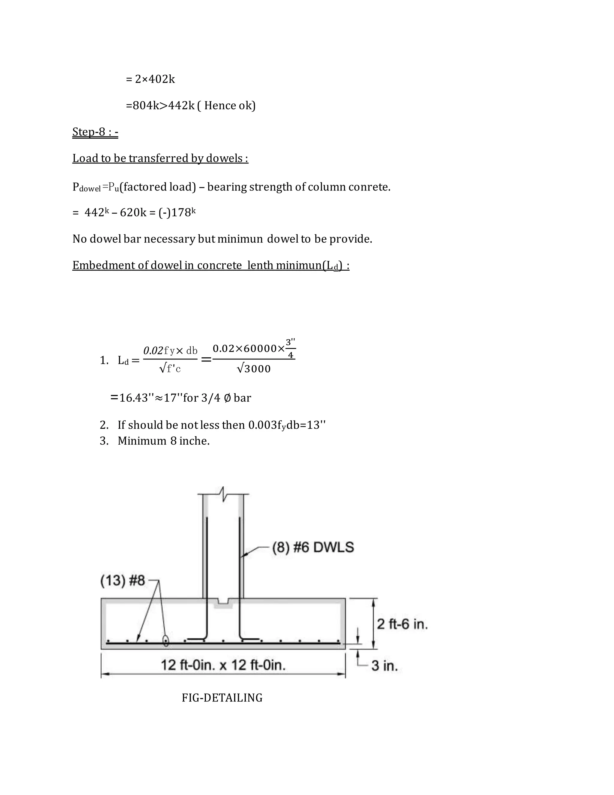 Square footing design | DOCX
