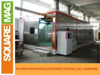 Thank You
FPI SPRAY SYSTEM WITH ELECTROSTATIC SYSTEMS, LMW, COIMBATORE
 