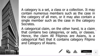 SQUARE OF OPPOSITION IN ADANCED LOGIC AND CATEGORICAL CLAIM | PDF