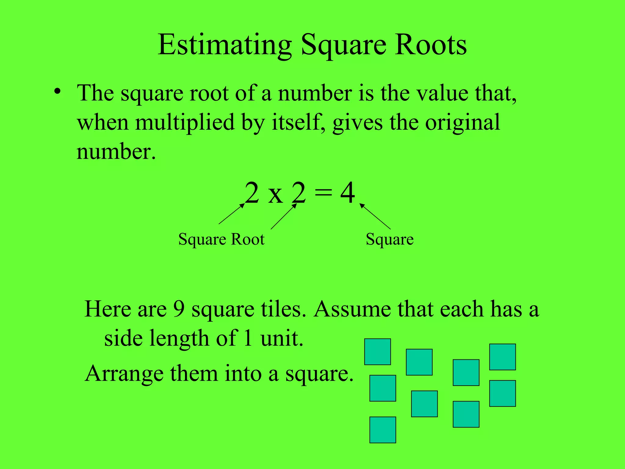 Square root | PPT | Free Download