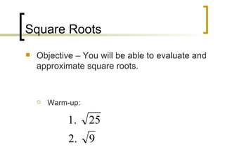 Square Roots | PPT