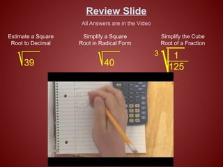 Square Roots Grade 7 Example grade 7- Square Roots and Cube Roots.pptx