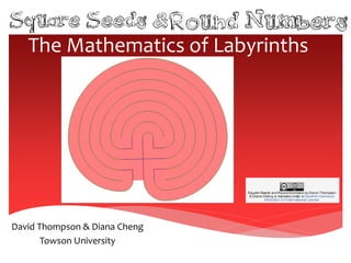 The Mathematics of Labyrinths
David Thompson & Diana Cheng
Towson University
 