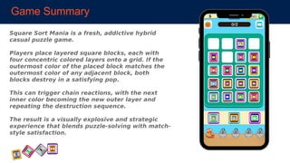 Square Sort Mania - Hybrid Casual Game by Paperboat Labs | PDF