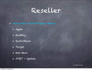 Reseller
                     more than 40.000 Retail-Stores

                           Apple

                          ...