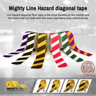 5s Warehouse Diagonal Hazard Floor Tape 