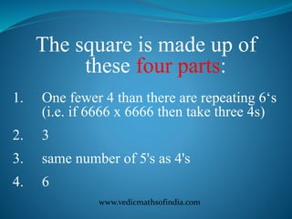 Squaring numbers made up of 6 | PPTX